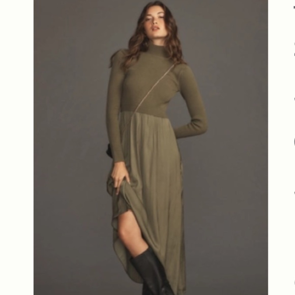 The Thea Long-Sleeve Twofer Maxi Dress
